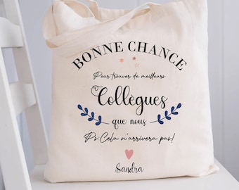 tote bag collègue personnalisé Cadeau collègue, tote bag collègue de travail, cadeau de départ collègue