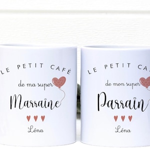 mug future godfather personalized cup sponsorship announcement gift godfather godmother gift, godfather baptism gift
