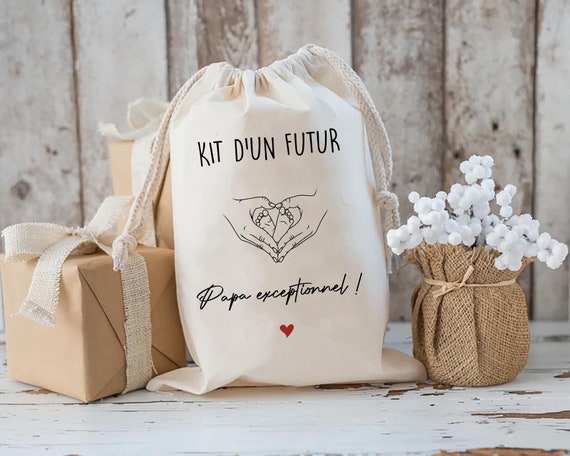 pochon futur Papa/ Pochon cadeau futur papa/ maternité/ Boite papa/ Box futur Papa/ kit de survie papa/annonce grossesse/cadeau naissance