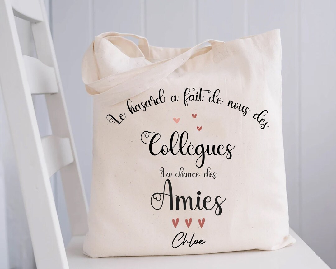 Tote Bag Personnalis Coll gue De Travail Le Hasard A Fait De Nous Des 