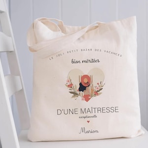 personalized tote bag/teacher gift/nanny gift/atsem/super teacher/holiday beach bag/pretty teacher bazaar