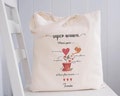 personalized Nanny bag/super Nanny terracotta heart tote bag/nanny tote bag/nanny bag/nanny Christmas gift/nanny party/Christmas product logo