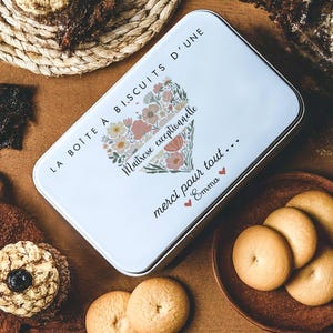 Tarro de galletas personalizado/tarro de súper maestro/tarro de galletas escolar/regalo atsem/gracias por este maravilloso año/gracias maestro/atsem/navidad