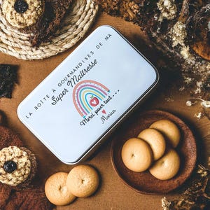 Tarro de galletas personalizado/tarro de súper maestro/tarro de galletas escolar/regalo atsem/gracias por este maravilloso año/gracias maestro/atsem/navidad