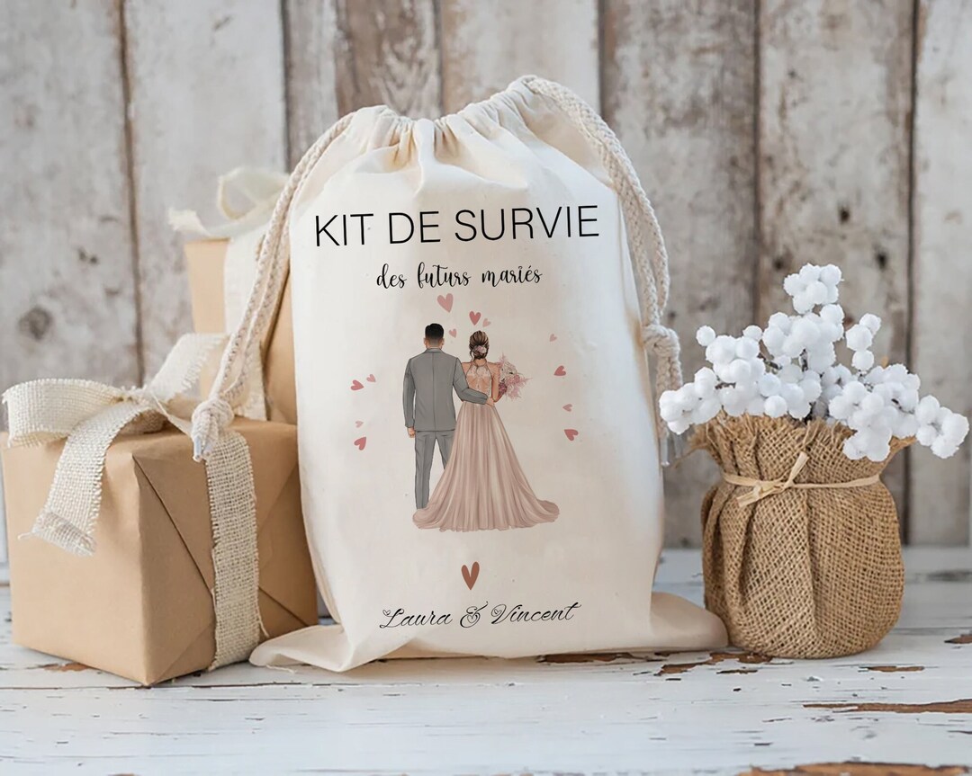Kit de Survie personnalisé pour la Mariée jeunes mariés futurs mariés