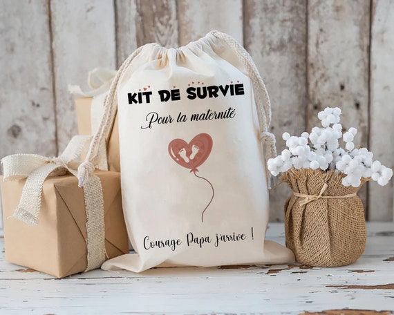 pochon futur Papa/ Pochon cadeau futur papa/ maternité/ Boite papa/ Box futur Papa/ kit de survie papa/annonce grossesse/cadeau naissance