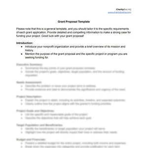 Grant Proposal Template - Etsy