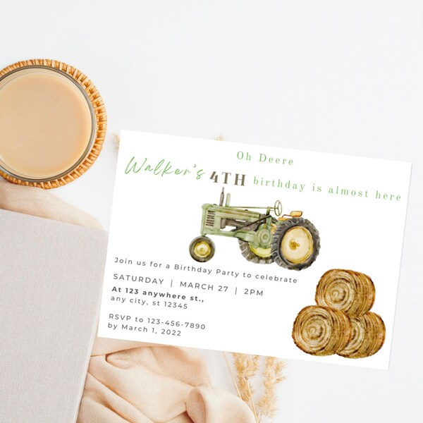 John Deere Birthday Paper - Etsy