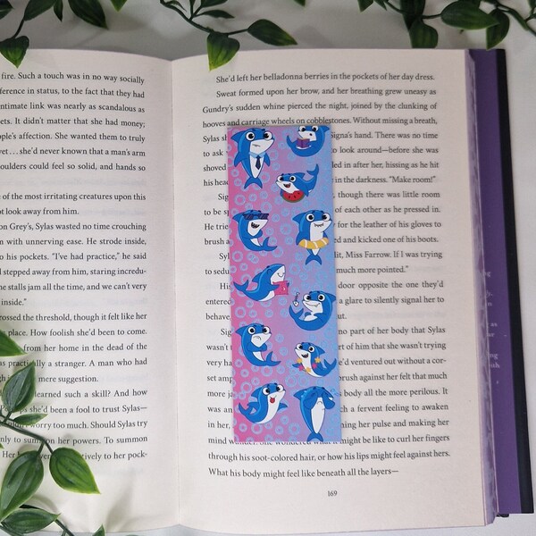 Cartoon shark book accessory| Under the sea bookmark| Comical page saver