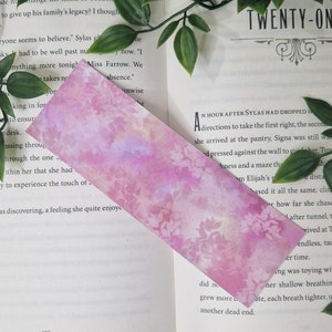 Pink floral botanical bookmark | Bookish gifts for readers | handmade book accessories