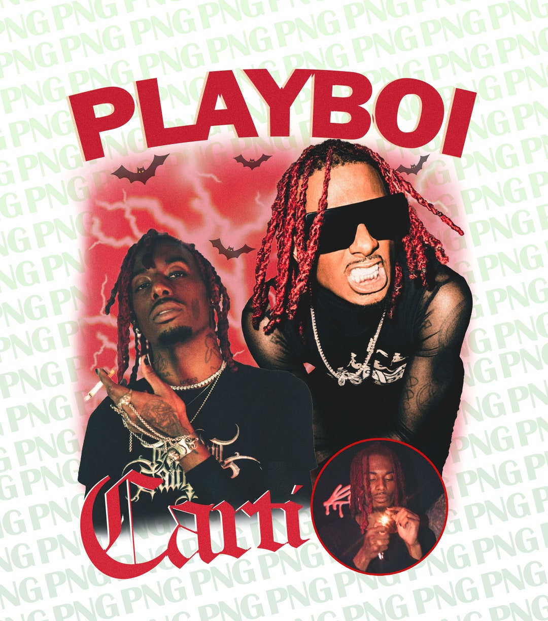 Playboi Carti Png , Ready to Print, Printable Design, Artist, 90s, Bts , Rap Tee Design, 300 Dpi