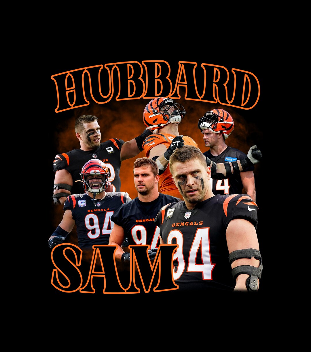Sam Hubbard PNG Bengal PNG Sam Hubbard Dxf Png Pdf Jpg Eps Etsy