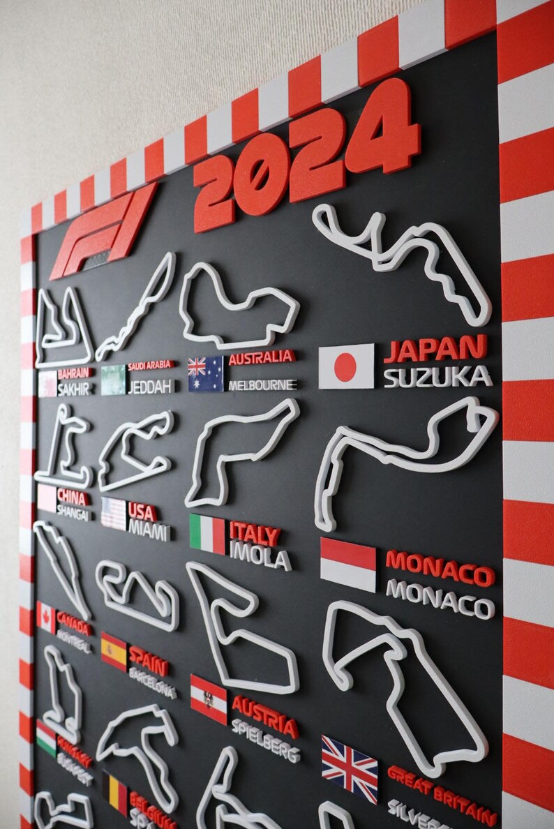 F1 Calendar 2024 3D Etsy