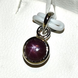 Star Ruby Pendant Necklace: 925 Sterling Silver, Handmade Gemstone Charm
