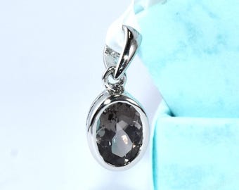 Brown colored tourmaline tiny pendant silver handmade traditional jewelry
