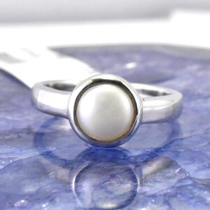 Perle Silber Ring Aussage Versprechen Ring