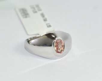 Natural Sapphire Gemstone Ring, Signet ring, 925 Solid Sterling Silver Ring - Handmade Silver Jewelry