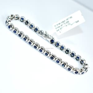 天然ペリドット テニスブレスレット – 925スターリングシルバー