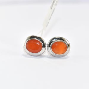 Natural carnelian Cufflinks, Solid 925 Silver Cuff links, Minimalist Cufflinks, Birthstone Cufflink, Tuxedo Cufflinks, Valentine&#39;s Men Gift