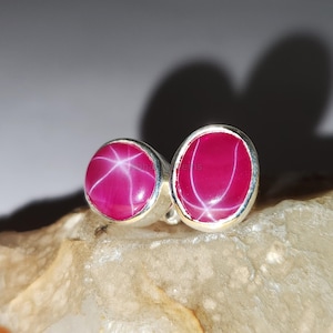 Star Ruby Like Lindy Jolly Feel Star Earring 925 Sterling Silver, Traditional Skill, Special Gift, At Sale, discount Offer In Demand