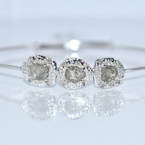 Indian Silver Finish Diamond Bangle/Diamond Bangle/Boho Bracelet/ Bridal/Wedding Bangles/Silver Bangles