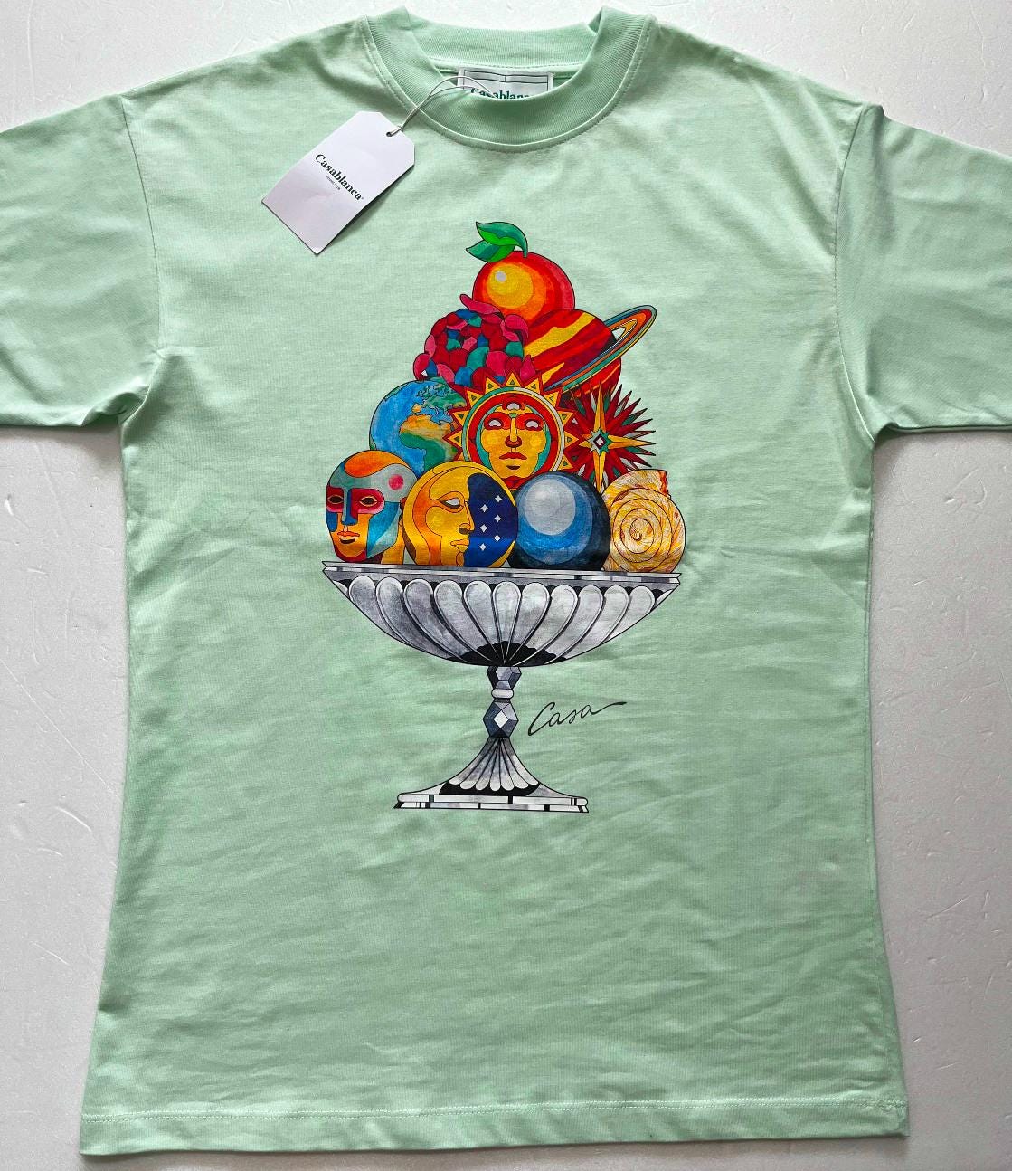 VIP【関税送料無料】希少 Casablanca Mountains Waves T-Shirt DHgate.com:Mens Designer Casablanca T-Shirt, Luxe Oversized