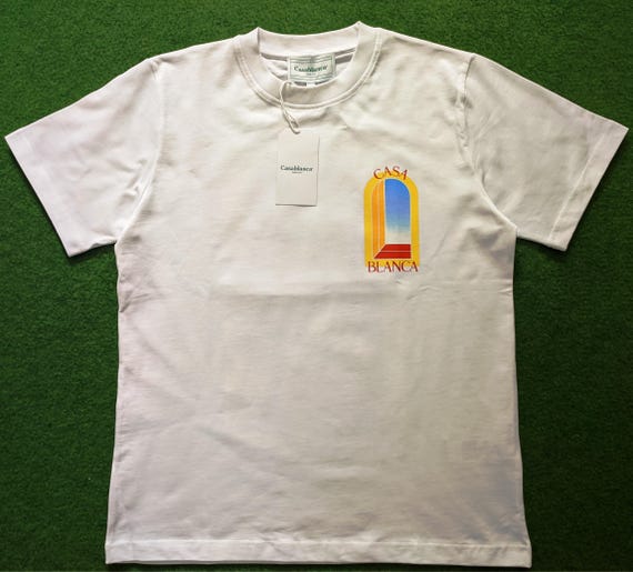 CASABLANCA White Cotton T-shirt Size 2XL Logo - Etsy