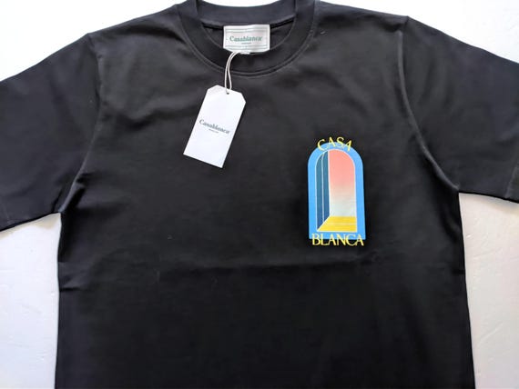 Tシャツ・カットソー Casablanca Casablanca T-shirts and Polos Black CASABLANCA Black Cotton T-shirt Size S, M, L, XL, 2XL Logo