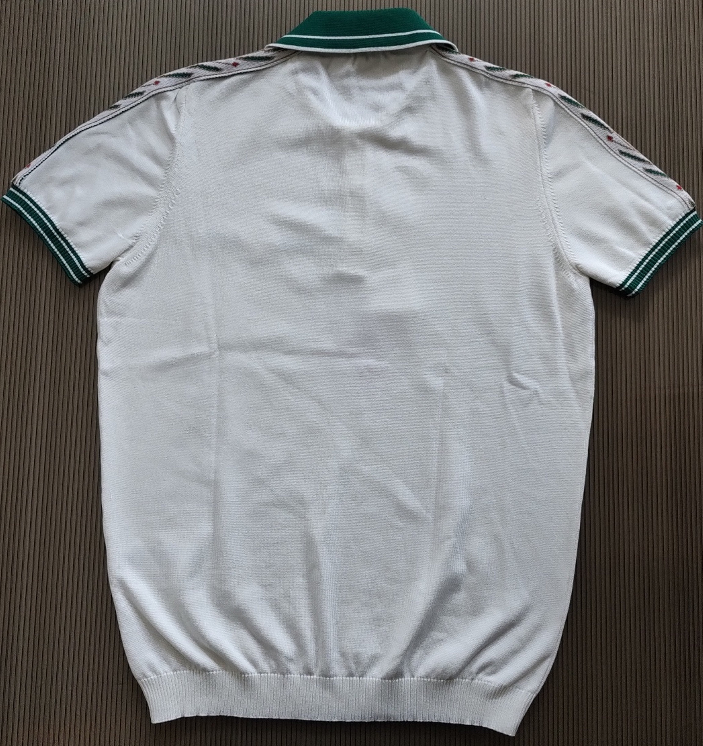 CASABLANCA Knitted White Polo T-shirt Size S, M, L, XL, 2XL