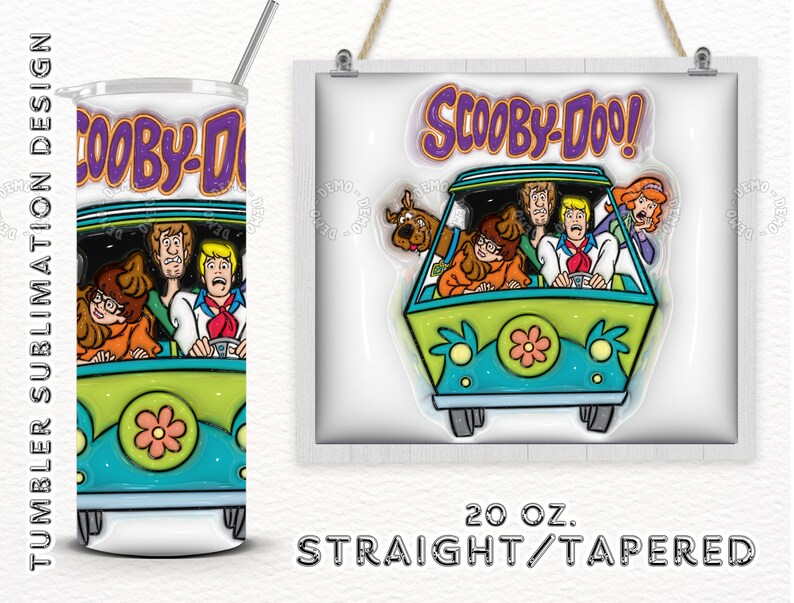 Cartoon 3d Inflated Tumbler Wrap Scooby Doo 3d Inflated Wrap 20oz ...