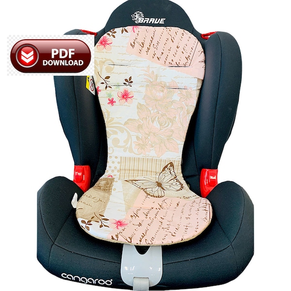 Car Seat Liner Pad PDF Sewing Pattern Padding Instant Download Baby Toddler Accessory Tutorial Instructions Manual Insert