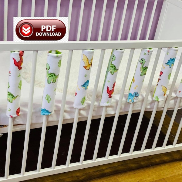 Cot Protector Bumper PDF Instant Download Sewing Pattern Tutorial Baby Bed Toddler Kids Children Protection