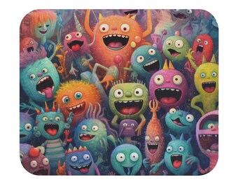Monster Art Mouse Pad: Whimsical Mischief Makers Design