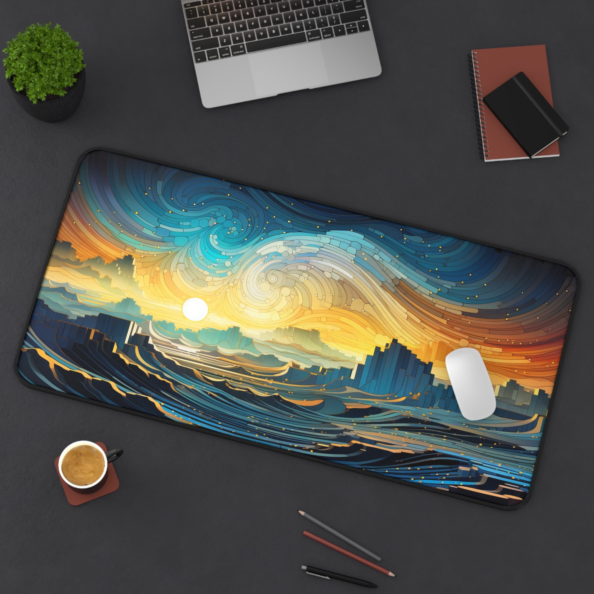 Astral Sands Extended Keyboard Desk Mat Surreal Cloud & Terraced