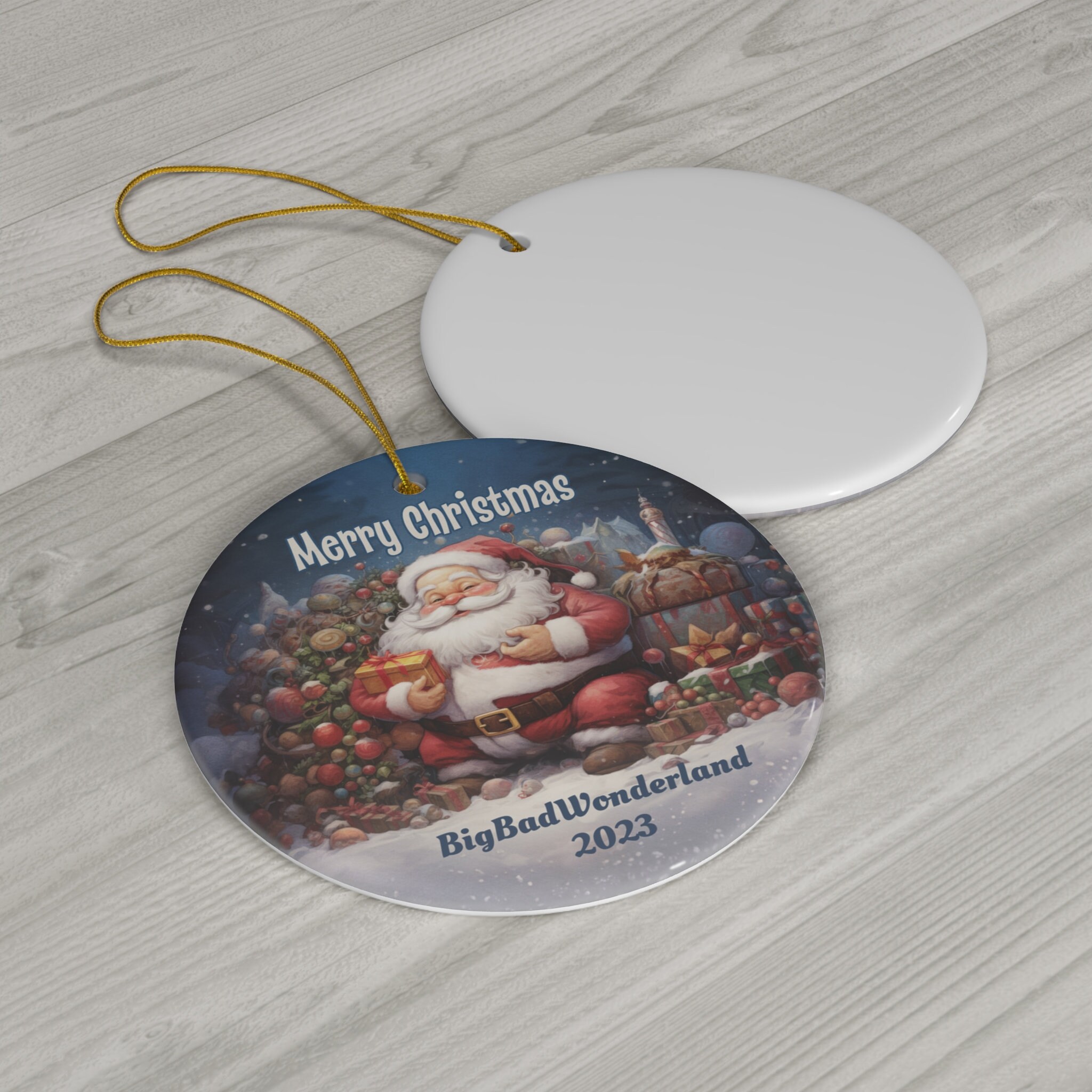 Church Personalized Ornament – Santa Claus Christmas Store