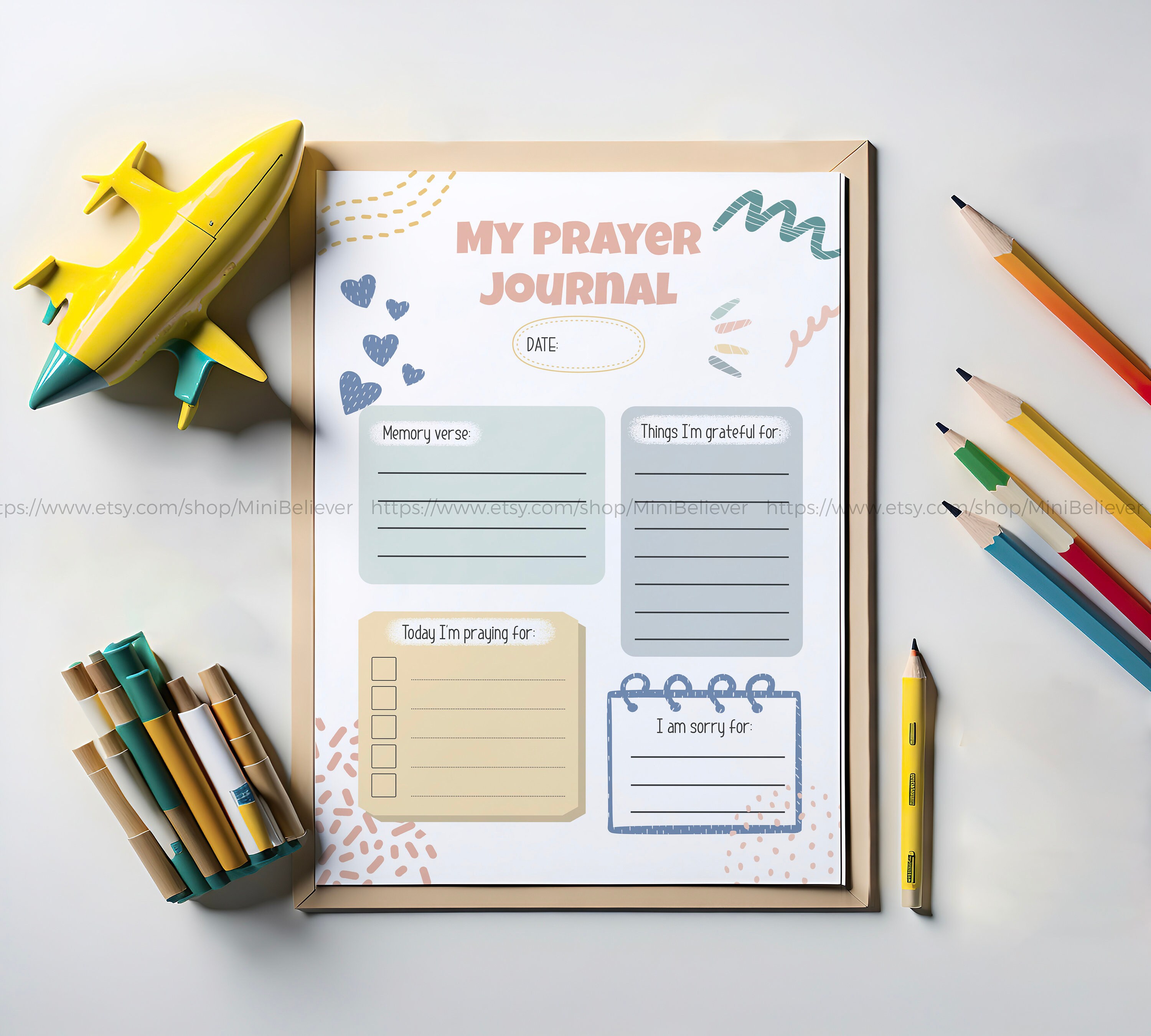Prayer Journal Printable Pages, Children's Prayer Journal, Sunday ...