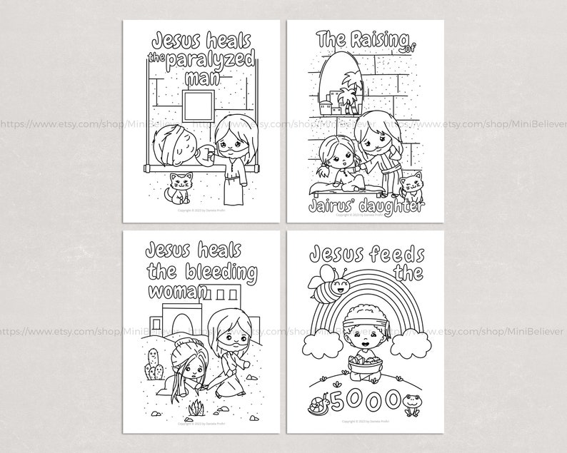 4 Coloring Pages Jesus Miracles - Il 794xN.5235486456 R6vq 
