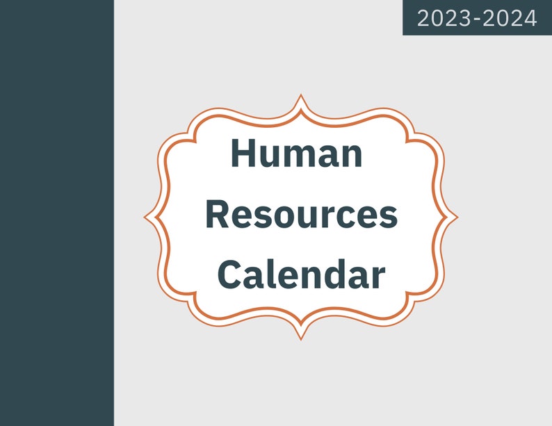 HR Calendar of Events editable PDF Etsy