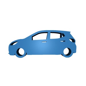 May include: A blue 3D printed model of a car, with the text "3D PRINT STL FILE" and "DIGITAL DESIGN" on the image.