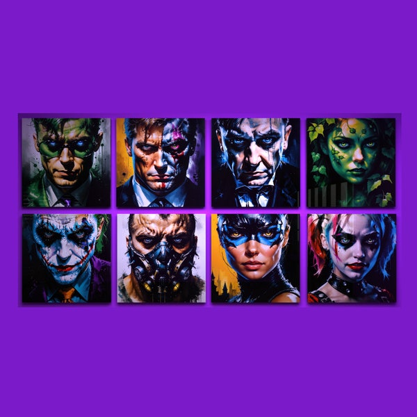 Villains of Gotham - Heroes and Villains. Stunning 24bit 300DPI. High Resolution DigitalClipArts ~ High quality PNG ~ Instant Download