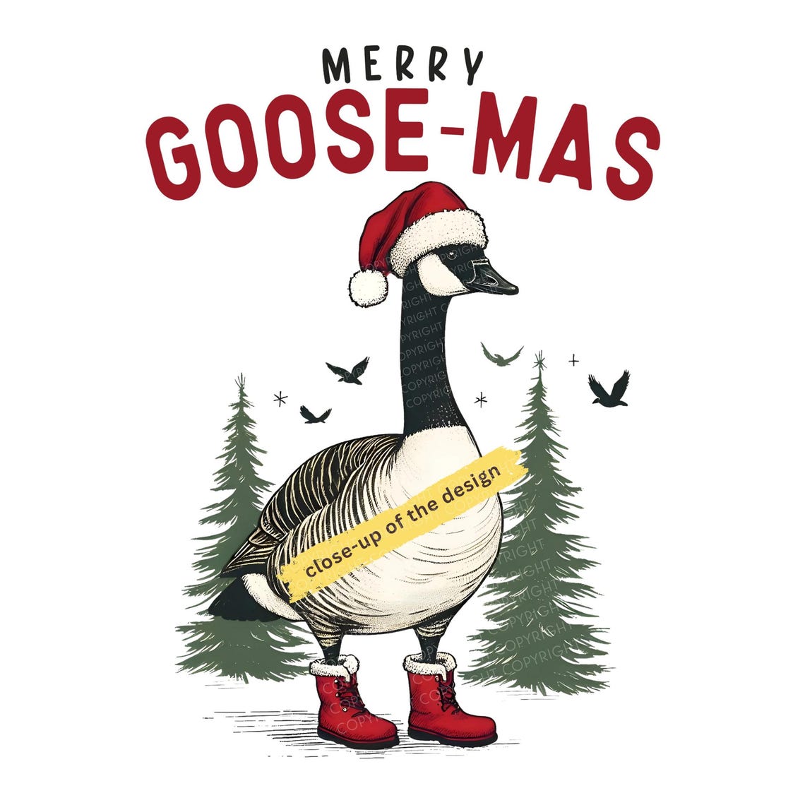 Funny Christmas Goose Tree Hat Embroidered Baseball Cap With Holiday Goose In Xmas Tree Costume Festive Adjustable Dad Hat Gift