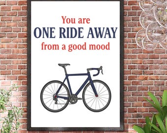 Cycling Printable Art - Bicycle Lovers Gift Downloadable