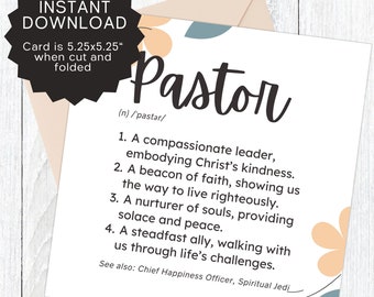 Happy Birthday Pastor Card, Happy Birthday Priest Card, Pastor Birthday ...