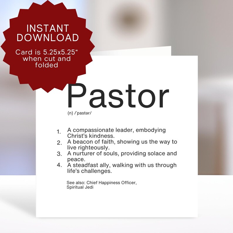 Card for Pastor Printable Pastor - Il 794xN.6483653469 Gzbq