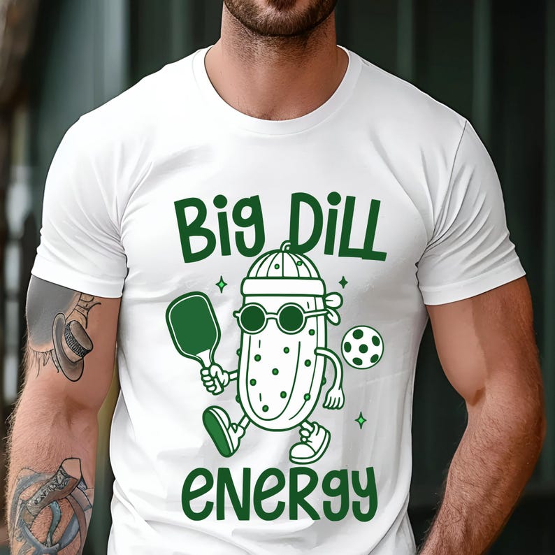 Funny Pickleball PNG: Big Dill Energy Clipart, Pickleball SVG image 7