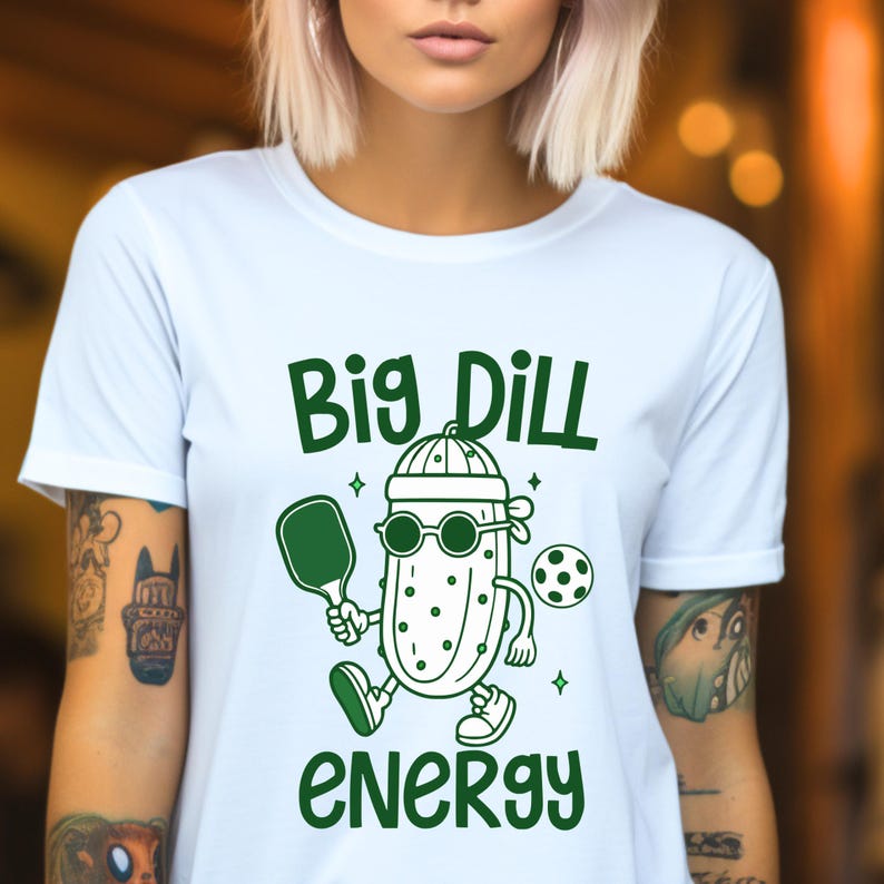 Funny Pickleball PNG: Big Dill Energy Clipart, Pickleball SVG image 4