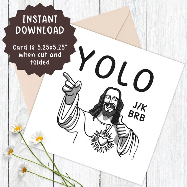 Easter Card Funny Printable, Christian Easter Card Downloadable, Funny Jesus Card for Easter, Hilarious Easter Card Mom, Good Friday Card.