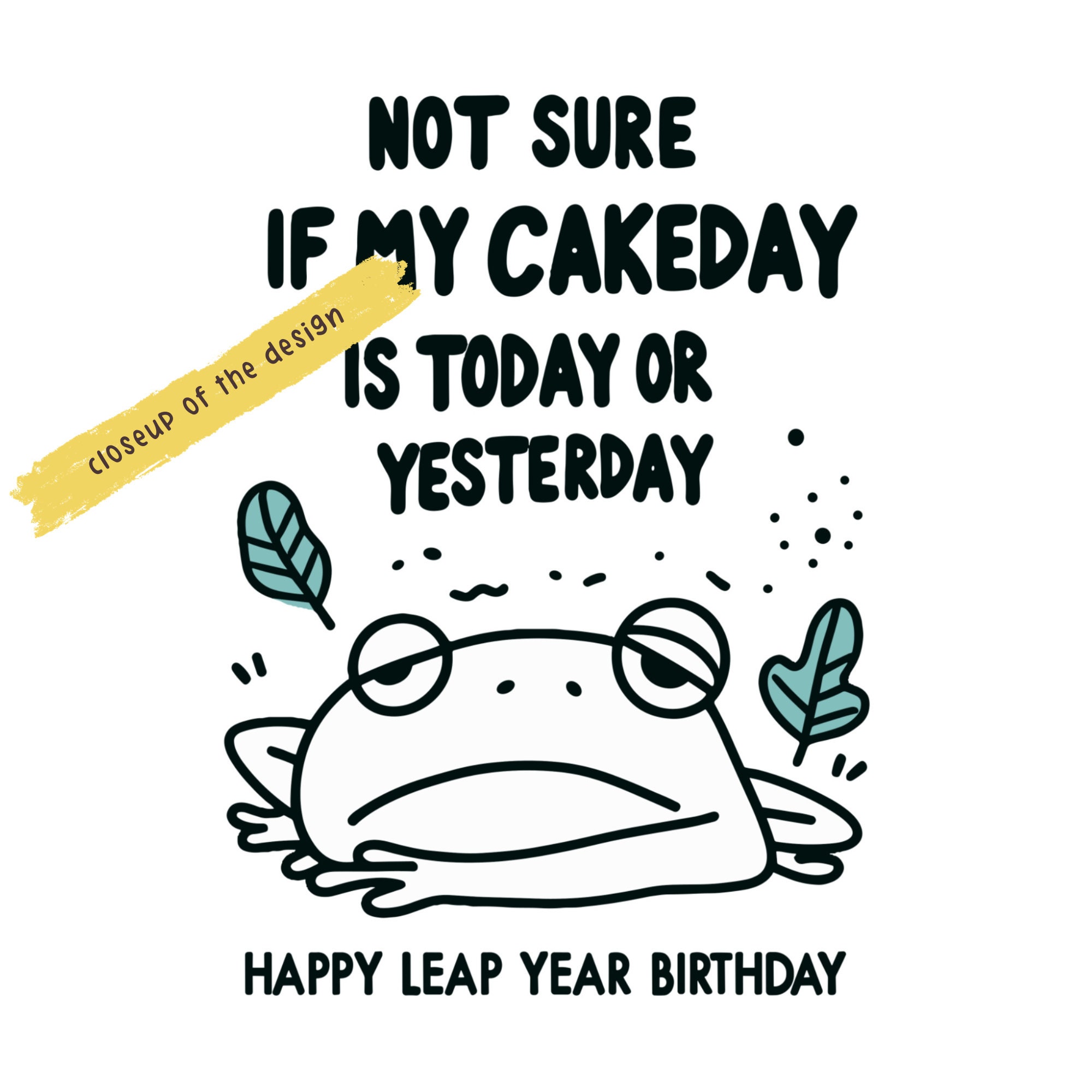 Leap Year Printable Card, Funny Leap Year Downloadable Card, Cute Leap