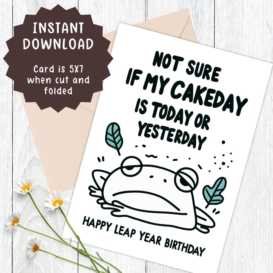 Leap Year Printable Card Funny Leap Year Downloadable Card Cute Leap Il 1080xN.5725980483 Ovft