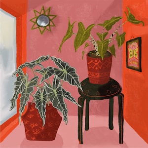 Planten | stilleven | poster - vierkant formaat 21 x 21 cm - Digitale download